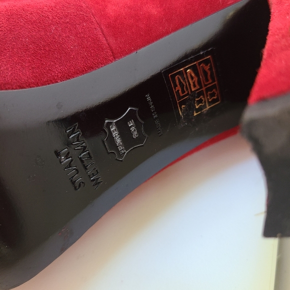 Stuart Weitzman 'Pearl Clarisa' Suede Ankle Strap Block Heel Pump FIXRUP 39 - Picture 8 of 9